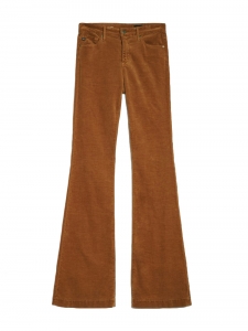 THE JANIS high rise flared Toffee brown velvet pants Retail price $210 Size 27