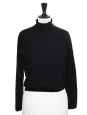 Black cashmere wool turtleneck sweater Retail price €550 Size 36
