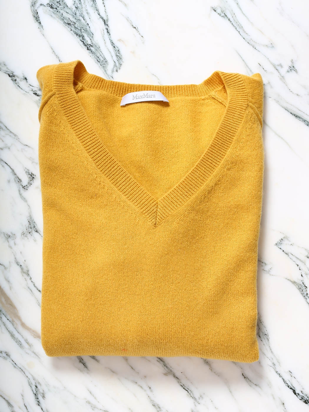 Louise Paris - MAX MARA Mustard yellow cashmere v neckline sweater ...