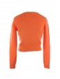 Pull cropped col round en cachemire orange Prix boutique 600€ Taille XS