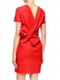 Robe shantung courte dos nu avec noeud rouge vif Prix boutique 1860€ Taille 38