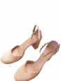 Escarpins LAUREN en veau velours beige nude NEUFS Prix boutique 490€ Taille 39