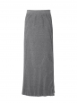 RENNA Dark grey pleated knitted maxi skirt Retail price $375 Size Xs