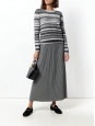 RENNA Dark grey pleated knitted maxi skirt Retail price $375 Size Xs