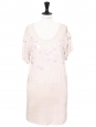Spring summer 2008 light pink silk and cotton short dress Retail price €1200 Size S 