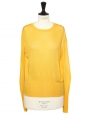 Round neckline sunflower yellow knit sweater Retail price £240 Size 36