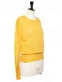 Round neckline sunflower yellow knit sweater Retail price £240 Size 36