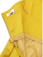 Robe de cocktail bustier en soie jaune safran Px boutique 2300€ Taille 34