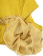 Robe de cocktail bustier en soie jaune safran Px boutique 2300€ Taille 34