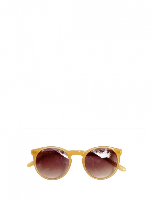 P9 round luxury amber yellow frame sunglasses with burgundy smoke lenses Retail price €260