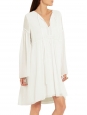 Cotton and silk-blend crepon long sleeves bohemian dress NEW Retail price €1290 Size 38