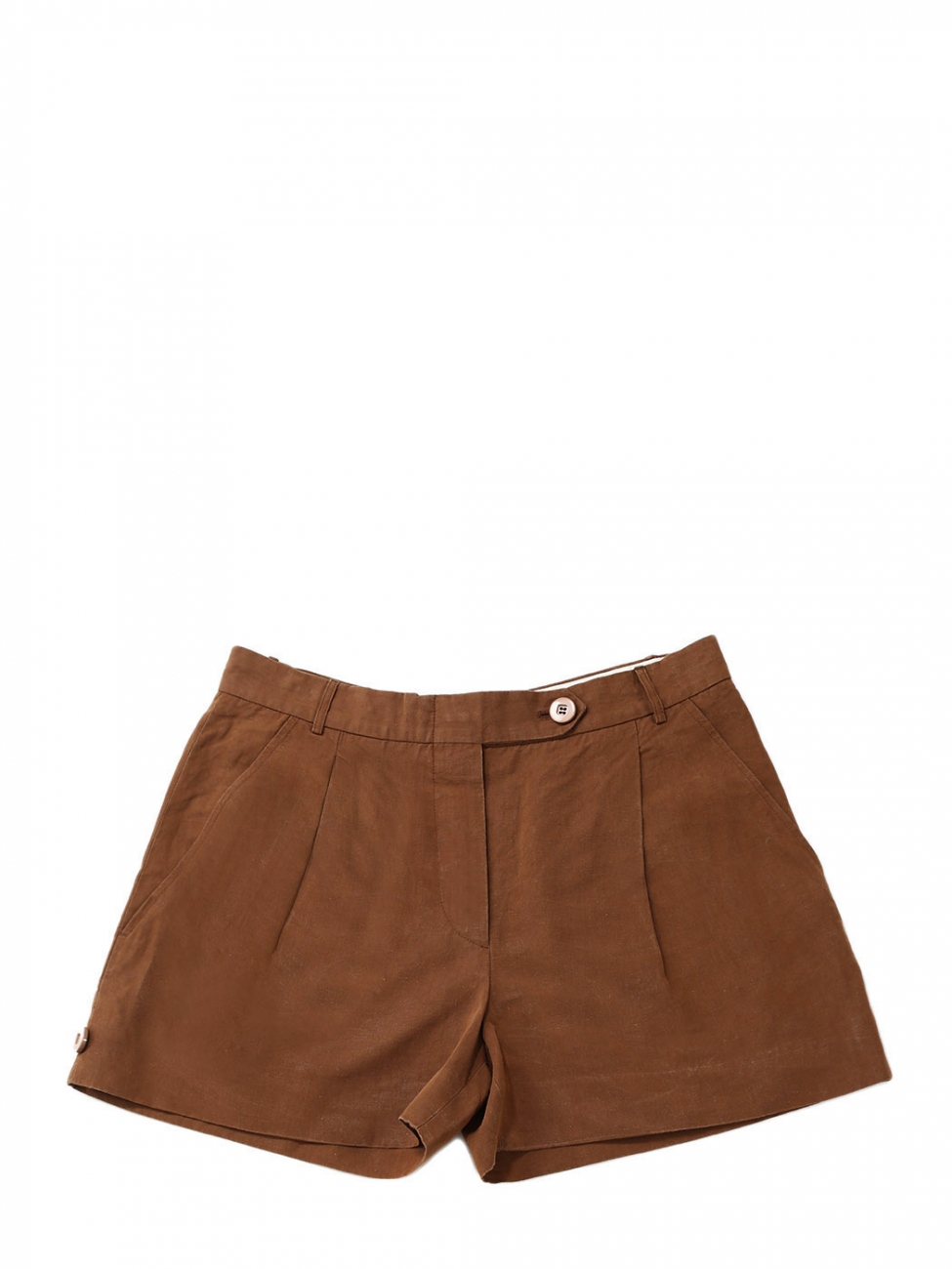 Boutique CHLOE Caramel brown linen shorts Retail price €300 Size M/L