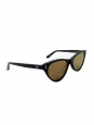 Norma Jeanne black cat-eye sunglasses with gold yellow mirror lenses Retail price €350 NEW