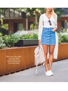 Jupe &agrave; boutons en jean bleu moyen Prix boutique 345&euro; Taille 36