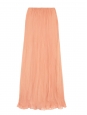 Beige pink plissé-chiffon maxi skirt Retail price €1500 Size 36/38