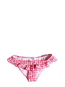 Culotte de maillot de bain froufrou vichy rose Taille 36