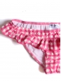 Pink and white ghingam bikini bottom with ruffle Size 36
