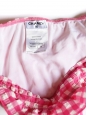 Culotte de maillot de bain froufrou vichy rose Taille 36