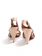 Sandales à talon en satin rose clair Prix boutique 650€ Taille 40