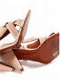 Sandales à talon en satin rose clair Prix boutique 650€ Taille 40