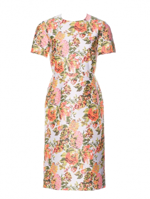 RIDLEY neon floral print jacquard dress Retail price 775€ Size 36