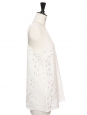 White cotton lace sleeveless top Retail price €495 Size 36