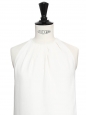 Cream white crepe sleeveless cocktail dress Retail price €2000 Size XS/S