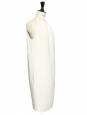 Cream white crepe sleeveless cocktail dress Retail price €2000 Size XS/S