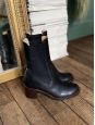 Bottines boots NICOLE en cuir noir à talon bas NEUVES Px boutique 530€ Taille 37