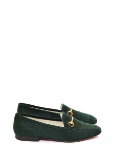 Hunter green suede leather flat loafers Retail price €450 Size 36.5
