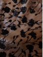 Brown silk and viscose maxi skirt printed with black flowers Retail price 800€ Size 36/38