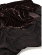 Robe manches longues décolleté coeur en velours prune marron Prix boutique 520€ Taille 36