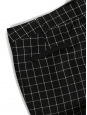 Pantalon taille haute ajusté à carreaux noir blanc Taille 36