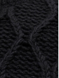 Pull col rond en laine torsadée bleu nuit Px boutique 950€ Taille 36