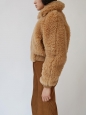 ACNE STUDIOS LINNE TEDDY BEAR Camel brown shearling jacket Retail price $3414 Size 36