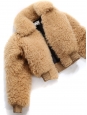 Veste shearling jacket LINNE TEDDY BEAR en mouton camel Prix boutique 2322€ Taille 36