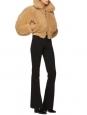 LINNE TEDDY BEAR Camel brown shearling jacket Retail price $3414 Size 36