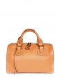 Camel brown leather AURORE duffle bag Retail price $1800
