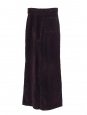 Prune purple corduroy high waist wide leg pants Retail price €590 Size XS