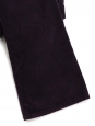 Pantalon taille haute évasée en velours côtelé violet prune Prix boutique 590€ Taille XS