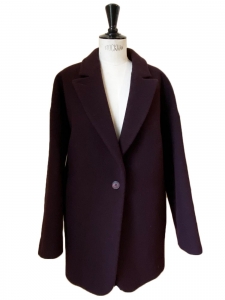 Manteau MM6 en laine mélangée bordeaux prune Prix boutique 690€ Taille 36 à 38