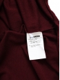 Burgundy red wool knit mid-length wrap dress Retail price €1100 SIze S