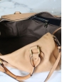 Beige pink leather AURORE duffle bag Retail price $1800