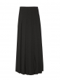 Jupe longue taille basse en crêpe plissé noir Prix boutique £1600 Taille 34/36