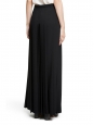 Black pleated crepe wrap maxi skirt Retail price £1600 Size 34/36