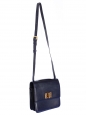 Navy blue leather cross body LOUISE bag Retail price €1450