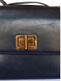 Navy blue leather cross body LOUISE bag Retail price €1450