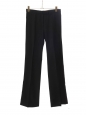 Fluid straight leg black wool pants Retail price €550 Size 36