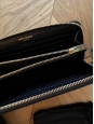 MONOGRAMME black textured leather long zipped wallet with gold signature NEW Retail price €595