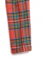 Red and green plaid print wool slim fit pants Retail price €770 Size 36